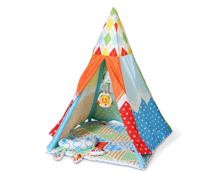 Mantita y Teepee Infantil 'Actividades del Circo' con Sonidos y Gimnasio de Juegos Mantita y Teepee Infantil 'Actividades del Circo' con Sonidos y Gimnasio de Juegos