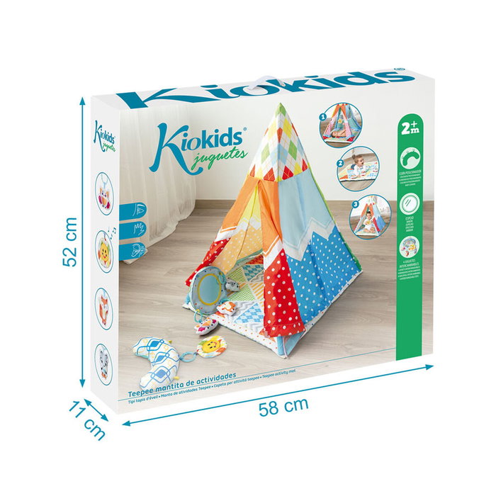 Mantita y Teepee Infantil 'Actividades del Circo' con Sonidos y Gimnasio de Juegos Mantita y Teepee Infantil 'Actividades del Circo' con Sonidos y Gimnasio de Juegos
