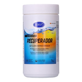 Tamar Recuperador Cloro Granulado de Choque de Acción Rápida para Aguas Turbias y Verdes, Bote 1 kg