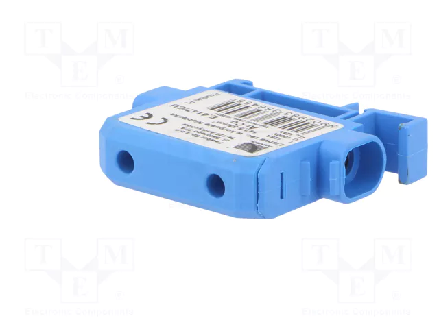 PAWBOL Bloque de distribución 125A 1kV azul para raíl DIN PAWBOL Bloque de distribución 125A 1kV azul para raíl DIN