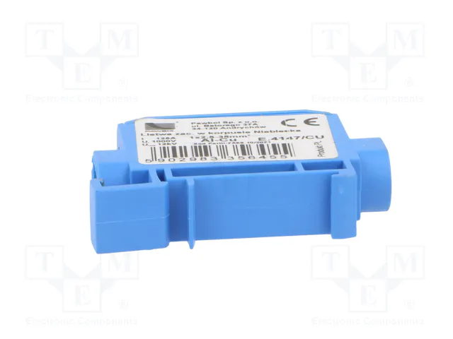 PAWBOL Bloque de distribución 125A 1kV azul para raíl DIN PAWBOL Bloque de distribución 125A 1kV azul para raíl DIN