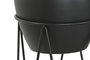 DKD Home Decor Macetero Urban Negro Metal 38 x 80 x 38 cm Set de 3