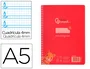 Liderpapel Cuaderno Espiral Pautaguía A5 Rojo