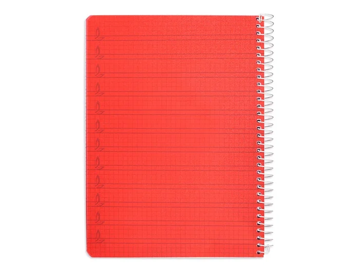 Liderpapel Cuaderno Espiral Pautaguía A5 Rojo