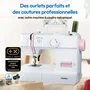 Medion MED4061275230468 Máquina de Coser 71W con 12 Puntadas, 700 rpm, Luz LED, Rosa
