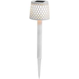 New Garden Gretita Lámpara de Estaca Solar, Pack de 4, Blanco