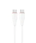 Gembird Cable USB C a USB C 1.5m, Tipo-C, 60W, USB 2.0, Carga Rápida PD, Silicona Premium, Blanco, CC-USB2S-CMCM-1.5M-W