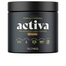 Paleobull Activa Pre-Entreno con Cafeína Natural 225 g - Sabor Naranja, Suplemento Deportivo