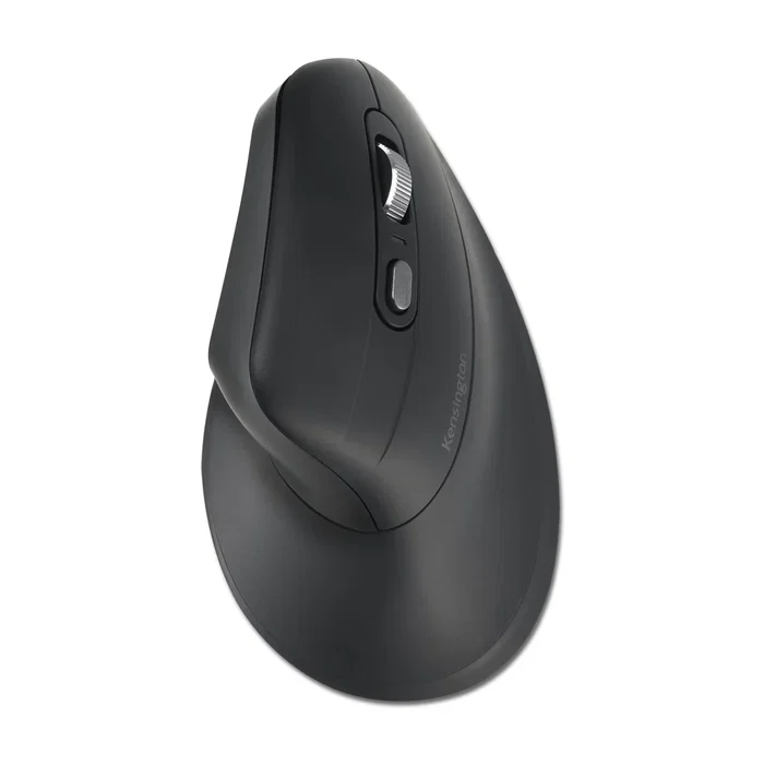 Kensington Pro Fit Ergo MY630 EQ - Ratón Ergonómico Vertical para Oficina, Mano Derecha, Bluetooth/2.4 GHz Recargable, 2400 DPI, 5 Botones Silenciosos, Negro