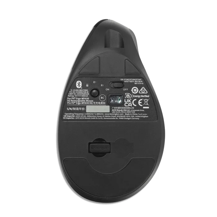 Kensington MY630 EQ Ratón Ergonómico Vertical Recargable Kensington MY630 EQ Ratón Ergonómico Vertical Recargable