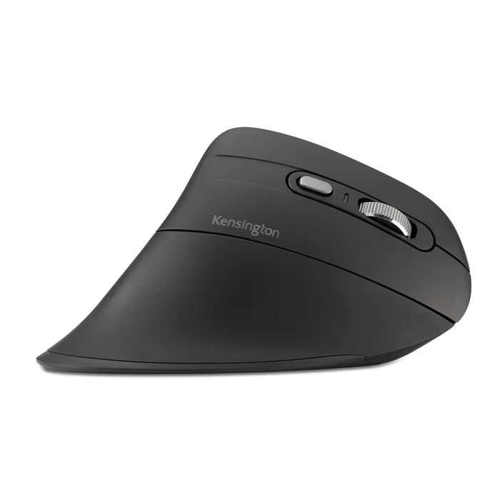 Kensington Pro Fit Ergo MY630 EQ - Ratón Ergonómico Vertical para Oficina, Mano Derecha, Bluetooth/2.4 GHz Recargable, 2400 DPI, 5 Botones Silenciosos, Negro