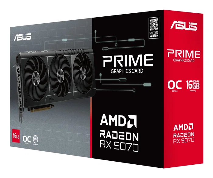 Asus Prime Radeon RX 9070 OC EVO 16GB GDDR6