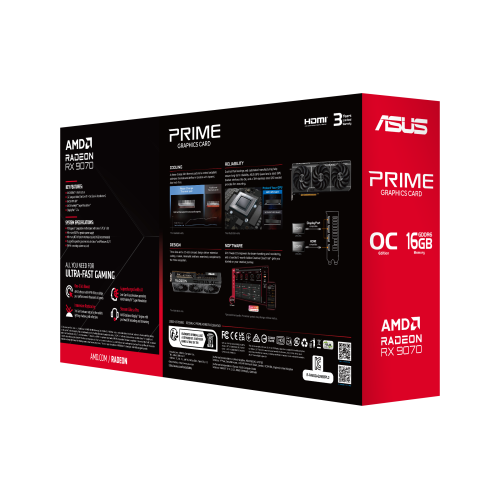 Asus Prime Radeon RX 9070 OC EVO 16GB GDDR6 Asus Prime Radeon RX 9070 OC EVO 16GB GDDR6