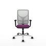 PIQUERAS Y CRESPO Silla de oficina Motilla con mecanismo Sincro, Morado y Blanco