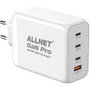 ALLNET Cargador de red GaN 200W con 1x USB-A QC y 3x USB-C PD, EU PLUG