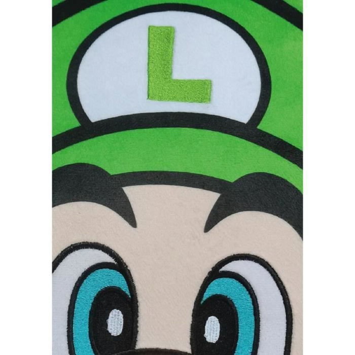 Mario Bros Cojín 3D Cara de Luigi en Microfibra 40 cm Mario Bros Cojín 3D Cara de Luigi en Microfibra 40 cm