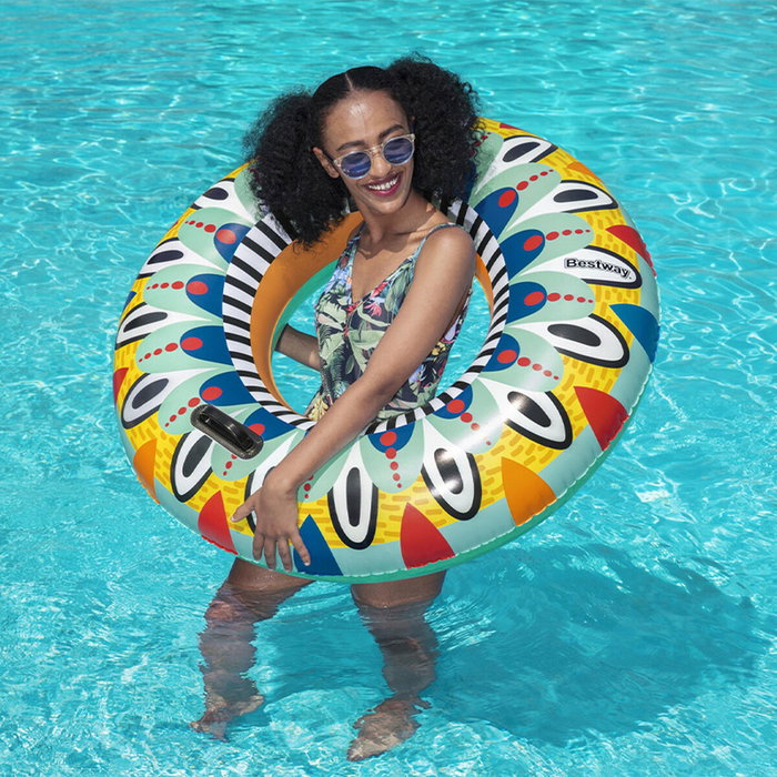 Bestway Flotador Hinchable con Asas Azteca D107 cm