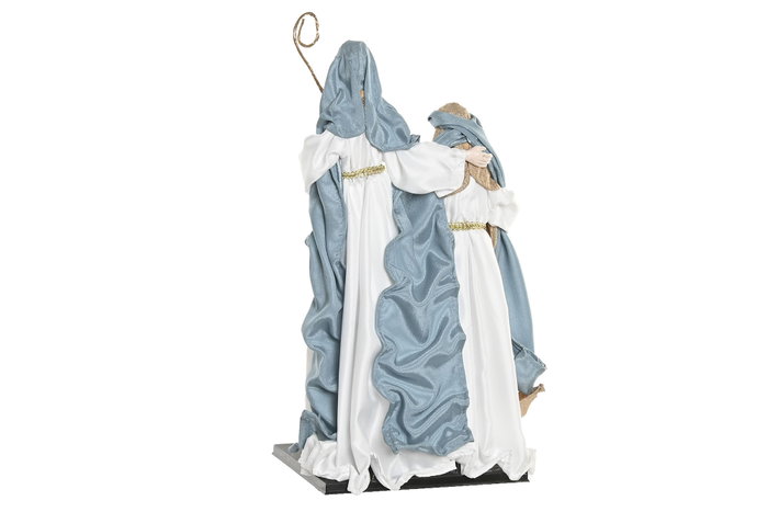DKD Home Decor Nacimiento de Poliéster Azul y Blanco 27x24x50 cm