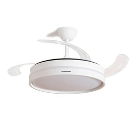 Innovagoods Ventilador Techo Aspas Retráctiles 104cm con Luz LED 3 CCT 72W 6 Velocidades Blanco