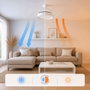 Innovagoods Ventilador de Techo Blanco con Aspas Retráctiles y Luz LED ø104 cm