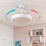 Innovagoods Ventilador de Techo Blanco con Aspas Retráctiles y Luz LED ø104 cm