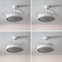 Innovagoods Ventilador de Techo Blanco con Aspas Retráctiles y Luz LED ø104 cm