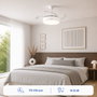 Innovagoods Ventilador de Techo Blanco con Aspas Retráctiles y Luz LED ø104 cm