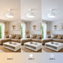 Innovagoods Ventilador de Techo Blanco con Aspas Retráctiles y Luz LED ø104 cm