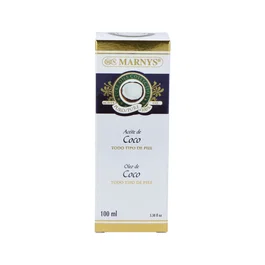MARNYS Aceite de Coco 100ml para Piel y Cabello, Nutritivo e Hidratante
