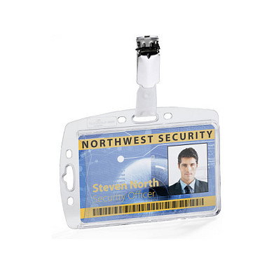 Durable 800519 Placas identificativas de acrílico transparente, 25 unidades