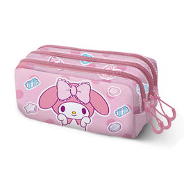 Hello Kitty My Melody Estuche Portatodo Trick FAN 2.2 Sweets Rosa 3 Compartimentos Ripstop