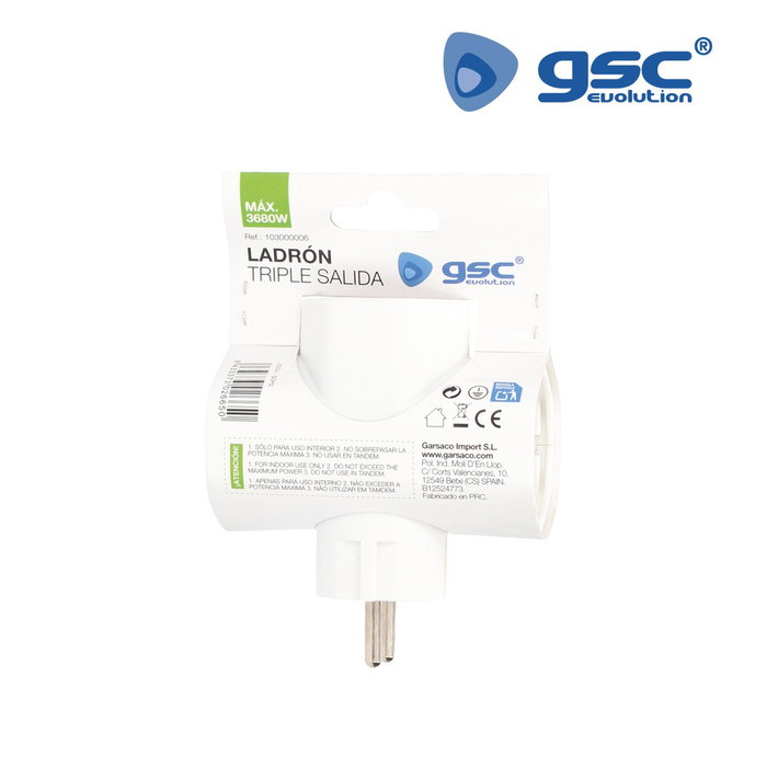 GSC Evolution Ladrón triple salida con interruptor