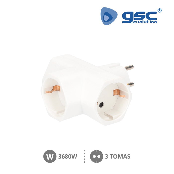 GSC Evolution Ladrón triple salida con interruptor