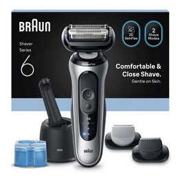 Braun Series 6 62-S7650cc Máquina de afeitar de láminas Plata/Negro