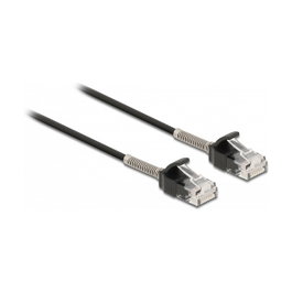 DeLOCK Cable de Red RJ45 Macho a RJ45 Macho Cat.6A con Protección contra Dobleces, 3 m, Negro