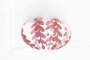 DKD Home Decor 8 x 8 x 8 cm Decoracion Colgante Navidad Tradicional Rojo Rosa Cristal Poliester 12 Unidades