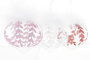 DKD Home Decor 8 x 8 x 8 cm Decoracion Colgante Navidad Tradicional Rojo Rosa Cristal Poliester 12 Unidades