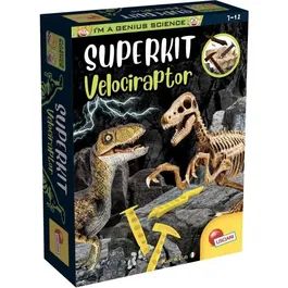 Lisciani Giochi Super Kit Velociraptor Nuevo Excavación Dinosaurio Juguete Científico para Niños a Partir de 7 Años