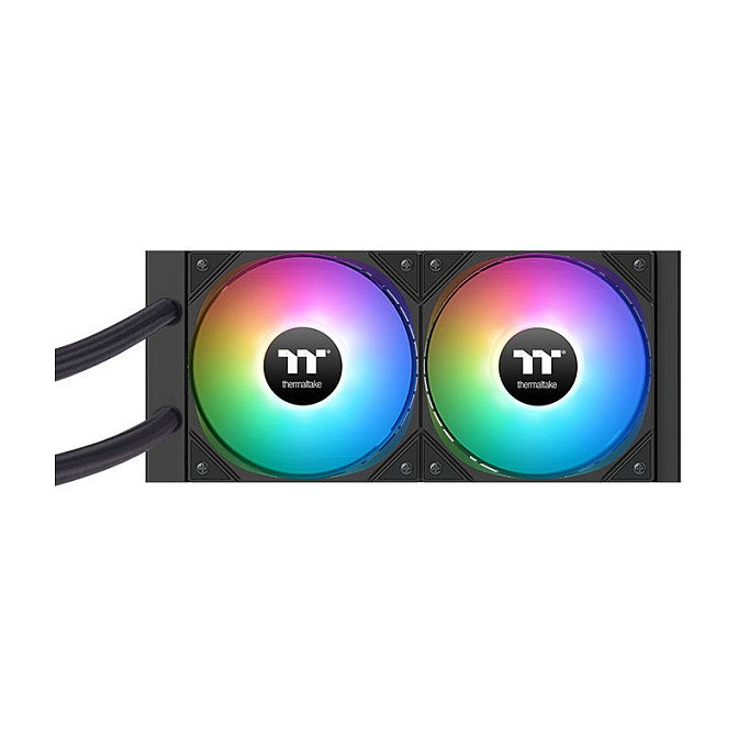 Thermaltake LA240-S ARGB All-In-One Liquid Cooler System Negro con 2 Ventiladores de 12 cm, Bomba de 2500 RPM, para Sockets Intel y AMD, TDP 350W