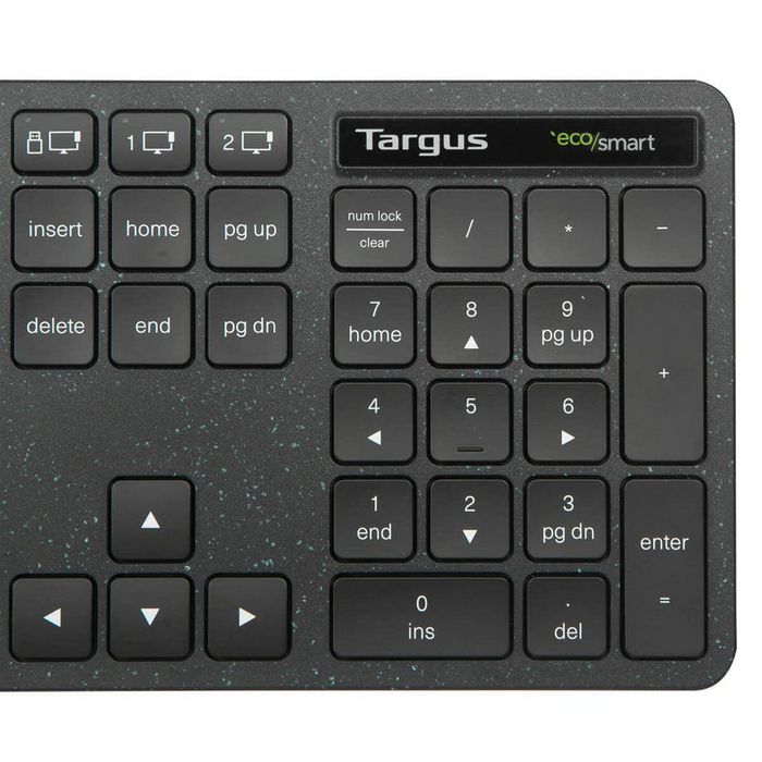 Targus Teclado Inalámbrico EcoSmart Full-Size, Nordic, 2x AAA, Negro Targus Teclado Inalámbrico EcoSmart Full-Size, Nordic, 2x AAA, Negro