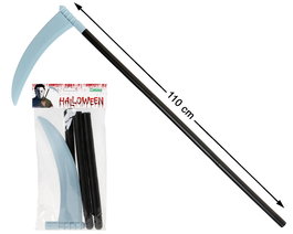 Guadaña Desmontable 110 cm Hoja Curva para Disfraz de La Muerte