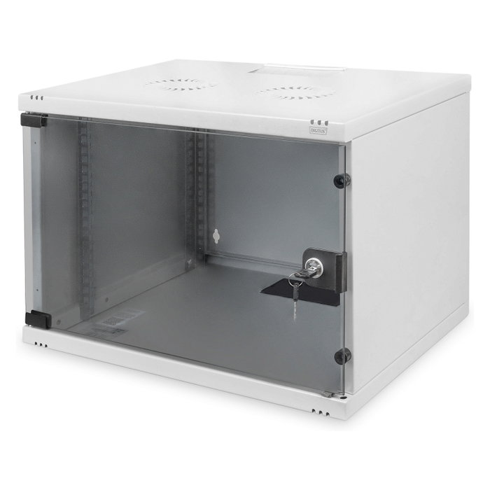 Digitus Armario de Pared SOHO 7U con Puerta de Cristal Gris Claro Digitus Armario de Pared SOHO 7U con Puerta de Cristal Gris Claro