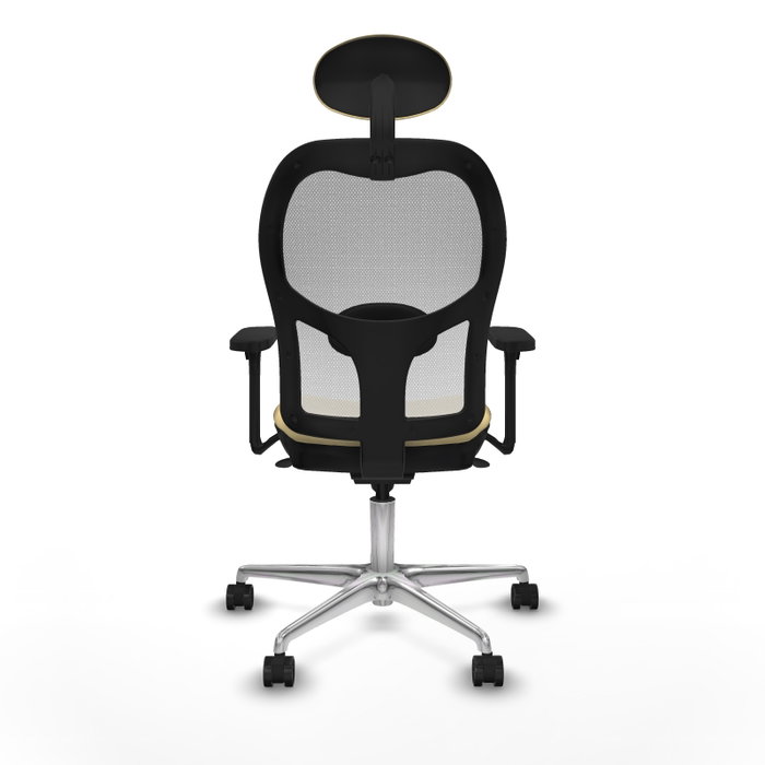 PIQUERAS Y CRESPO Silla de oficina Jorquera con mecanismo Sincro, Crema y Blanco