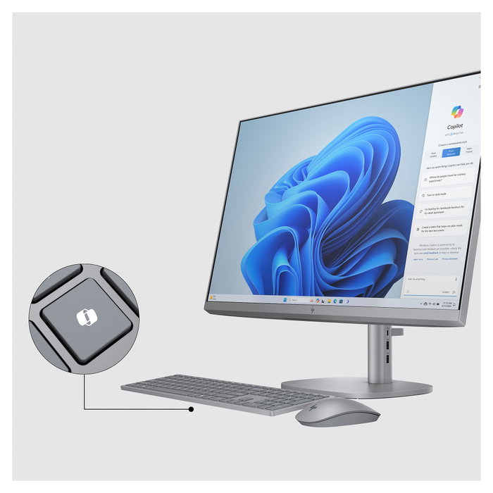HP OmniStudio X All-in-One 32-c0077ng plata con Windows 11 Home