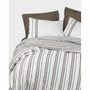 Aucune Juego de Cama Marrón 100% Algodón con Funda Nórdica y 2 Fundas de Almohada