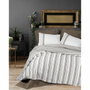 Aucune Juego de Cama Marrón 100% Algodón con Funda Nórdica y 2 Fundas de Almohada