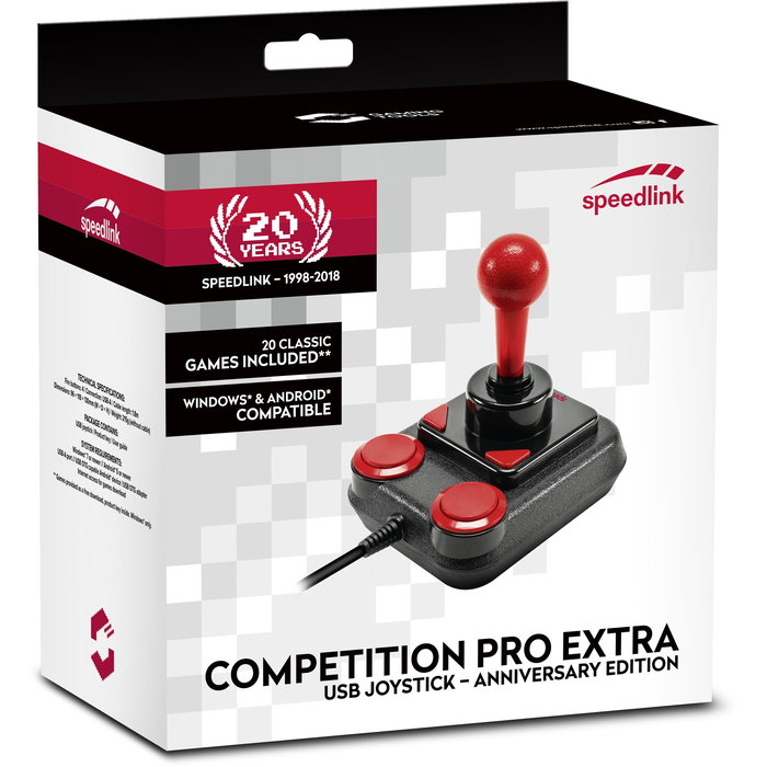 Speedlink Competition Pro Extra - Palanca de Mando (Joystick) USB Analógico para PC y Android, Negro y Rojo Speedlink Competition Pro Extra - Palanca de Mando (Joystick) USB Analógico para PC y Android, Negro y Rojo