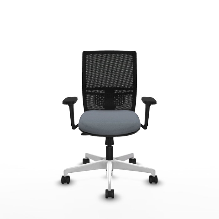 PIQUERAS Y CRESPO Silla de oficina Yunquera con mecanismo Sincro/Traslack, Gris y Negro