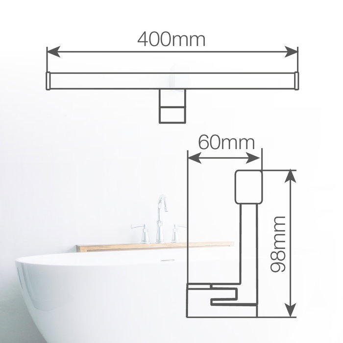GSC Evolution Aplique baño LED Nakur 6W 4000K IP44