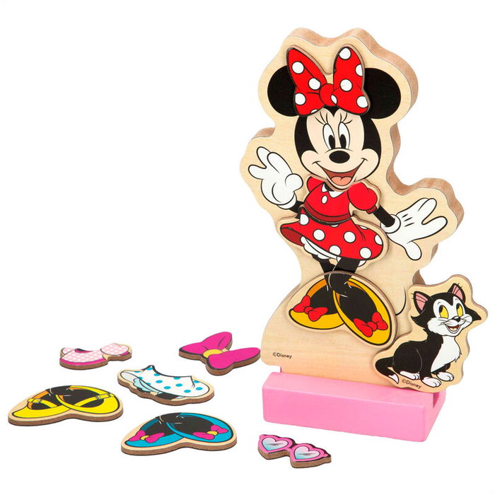 WOOMAX Juego magnético de madera vestidos Minnie Disney con 38 piezas magnéticas para mayores de 3 años WOOMAX Juego magnético de madera vestidos Minnie Disney con 38 piezas magnéticas para mayores de 3 años